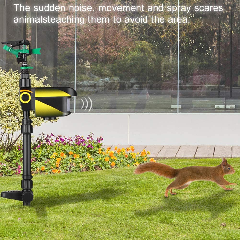 Repelente de palomas activado por Movimiento con Energía Solar, Aspersor para Césped de Jardín